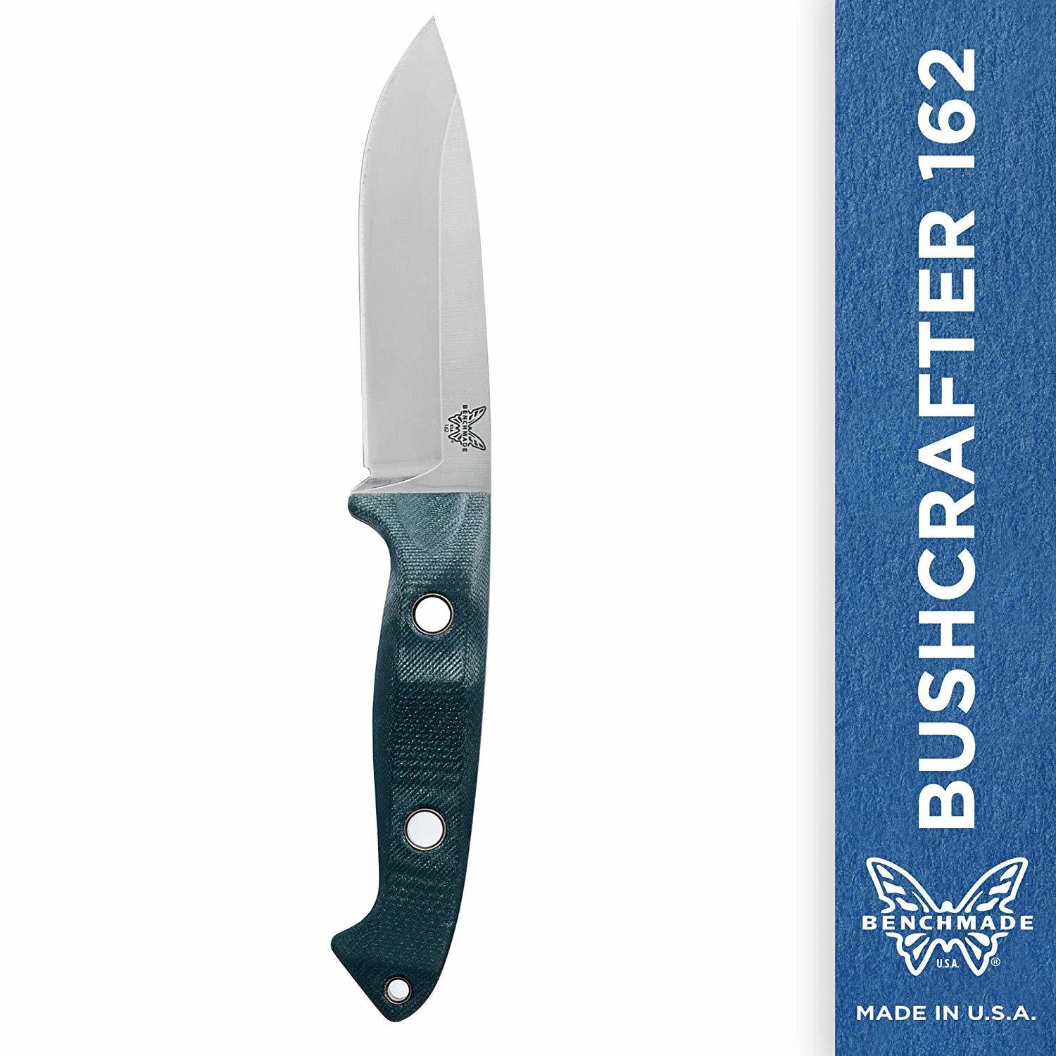 Benchmade Bushcrafter 4.43&quot; Sibert Fixed Blade Knife / Satin / Green G10