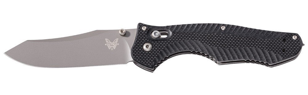 Benchmade Contego 3.98&quot; AXIS Lock Knife / Gray / Black G10 / M4 ( Discontinued )