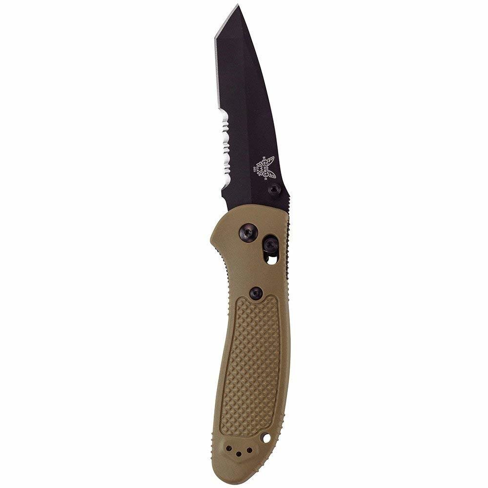 Benchmade Griptilian Tanto 3.45&quot; AXIS Lock Knife / Black Serrated / Sand / S30V ( Discontinued )