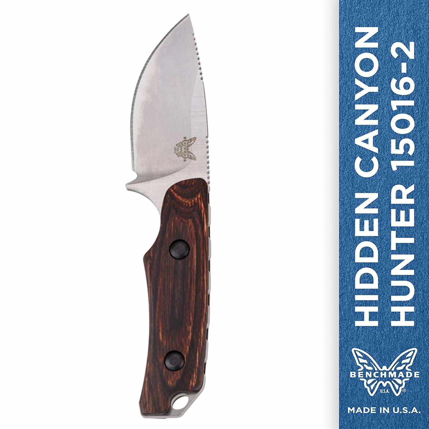 Benchmade Hidden Canyon 2.67&quot; Hunting Knife / Stonewash / Dark Wood ( Discontinued )