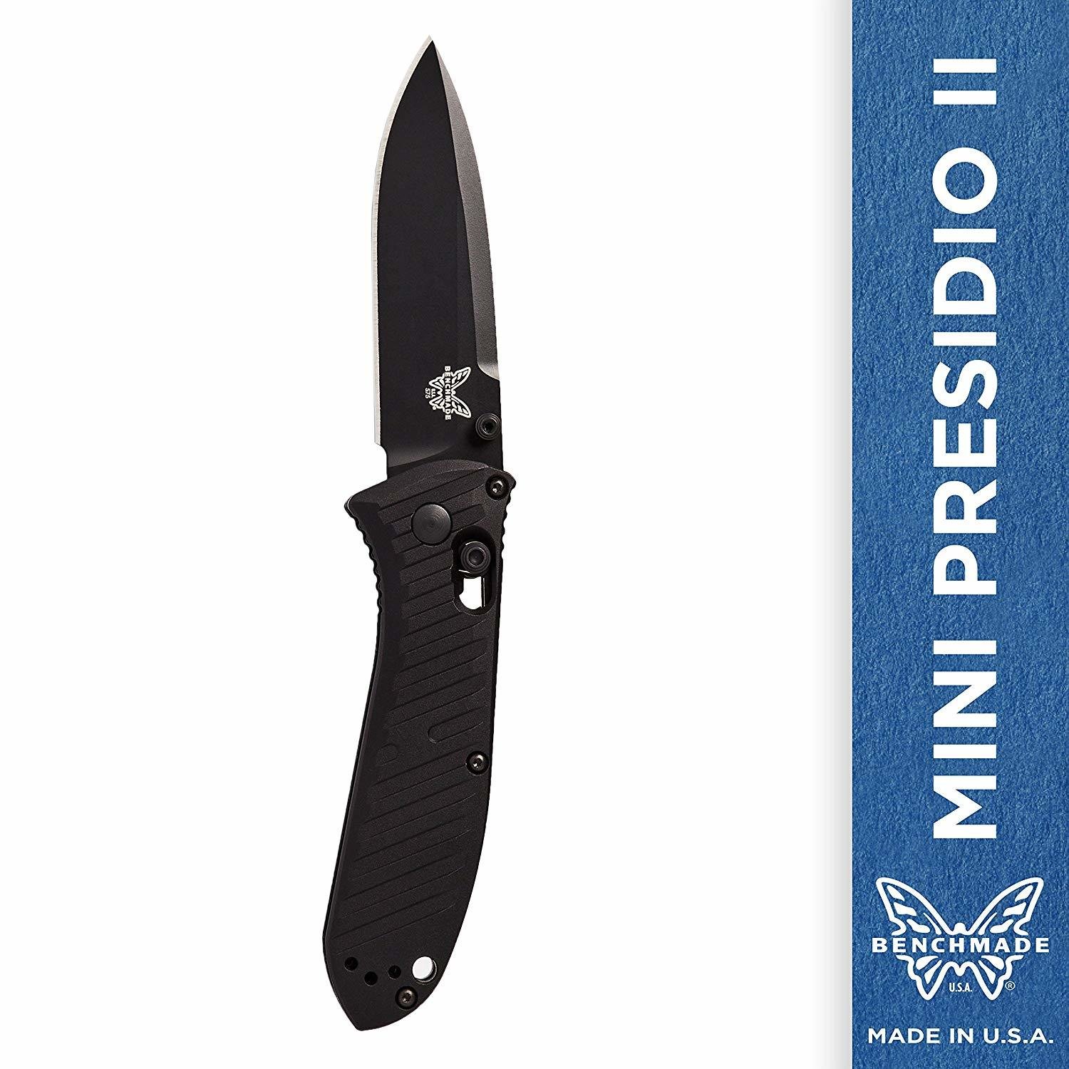Benchmade Mini Presidio II 3.2&quot; AXIS Lock Knife / Black / Black (Discontinued)