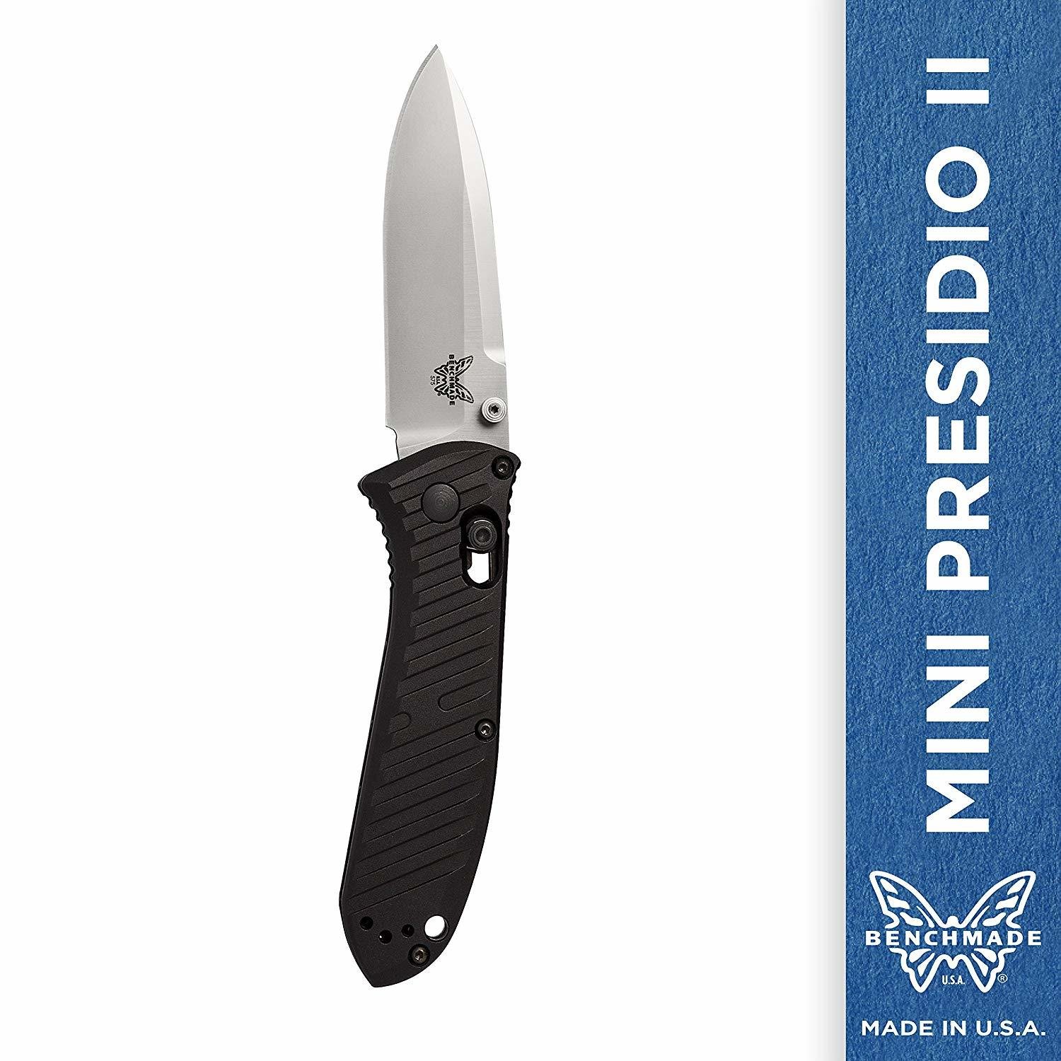 Benchmade Mini Presidio II 3.2&quot; AXIS Lock Knife / Satin / Black (Discontinued)