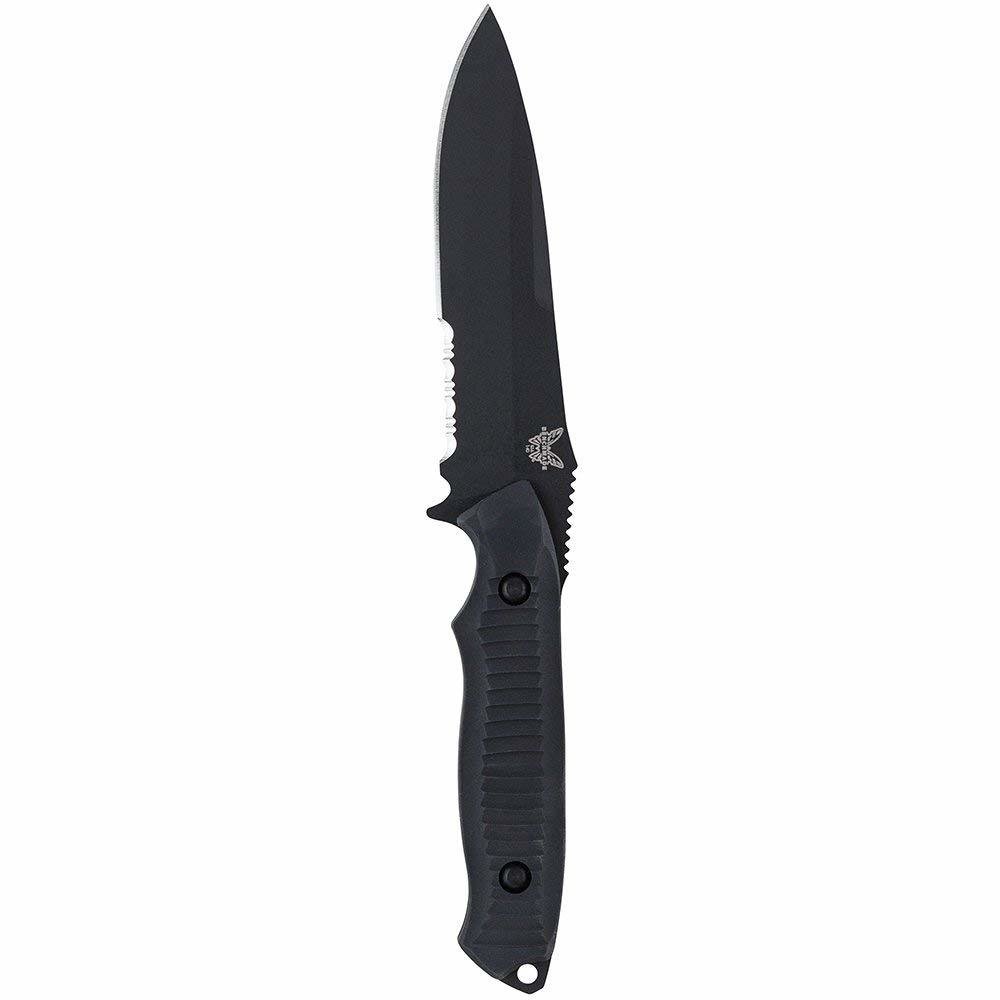 Benchmade Nimravus 4.5&quot; Fixed Blade Knife / Black Serrated / Black ( Discontinued )