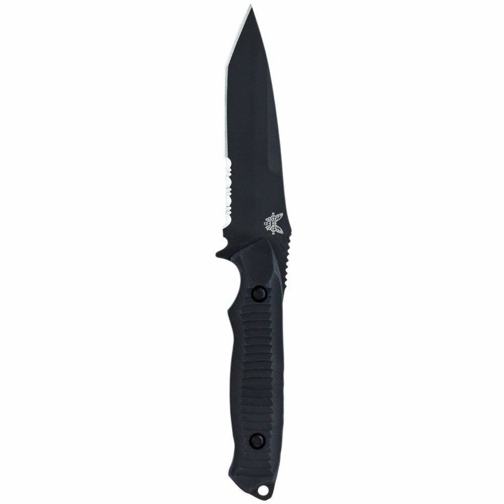 Benchmade Nimravus Tanto 4.5&quot; Fixed Blade Knife / Black Serrated / Black ( Discontinued )