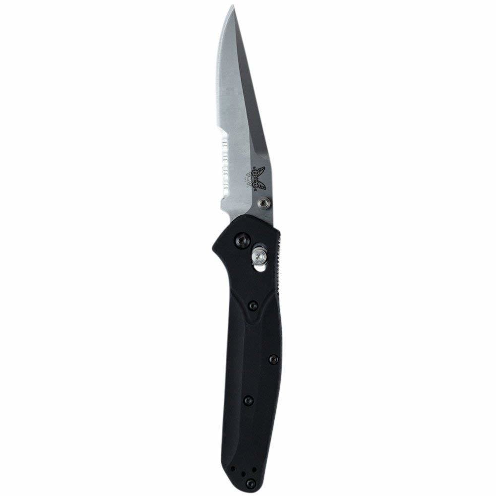 Benchmade Osborne 3.4&quot; AXIS Lock Knife / Satin Serrated / Black / S30V (Discontinued)