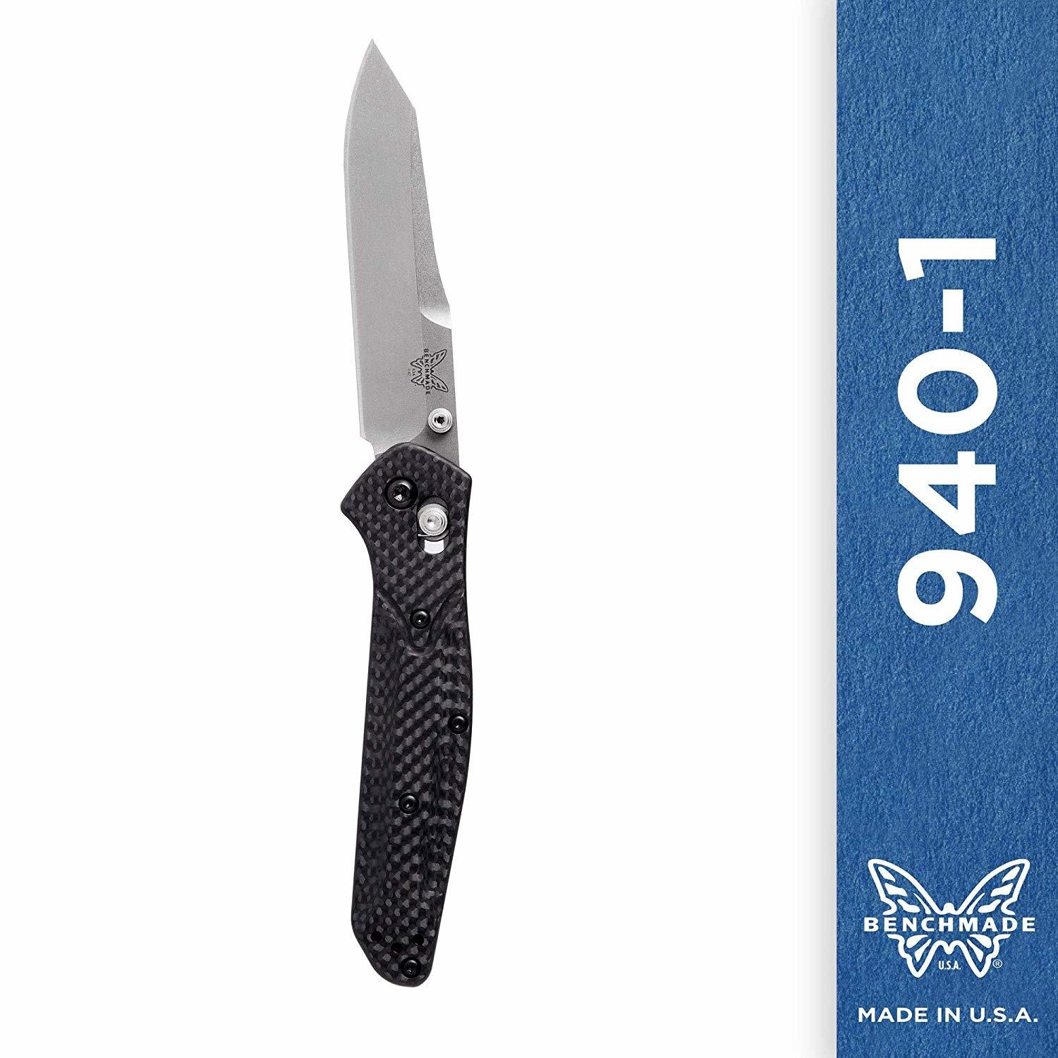Benchmade Osborne 3.4&quot; AXIS Lock Knife / Satin / Carbon Fiber / S90V