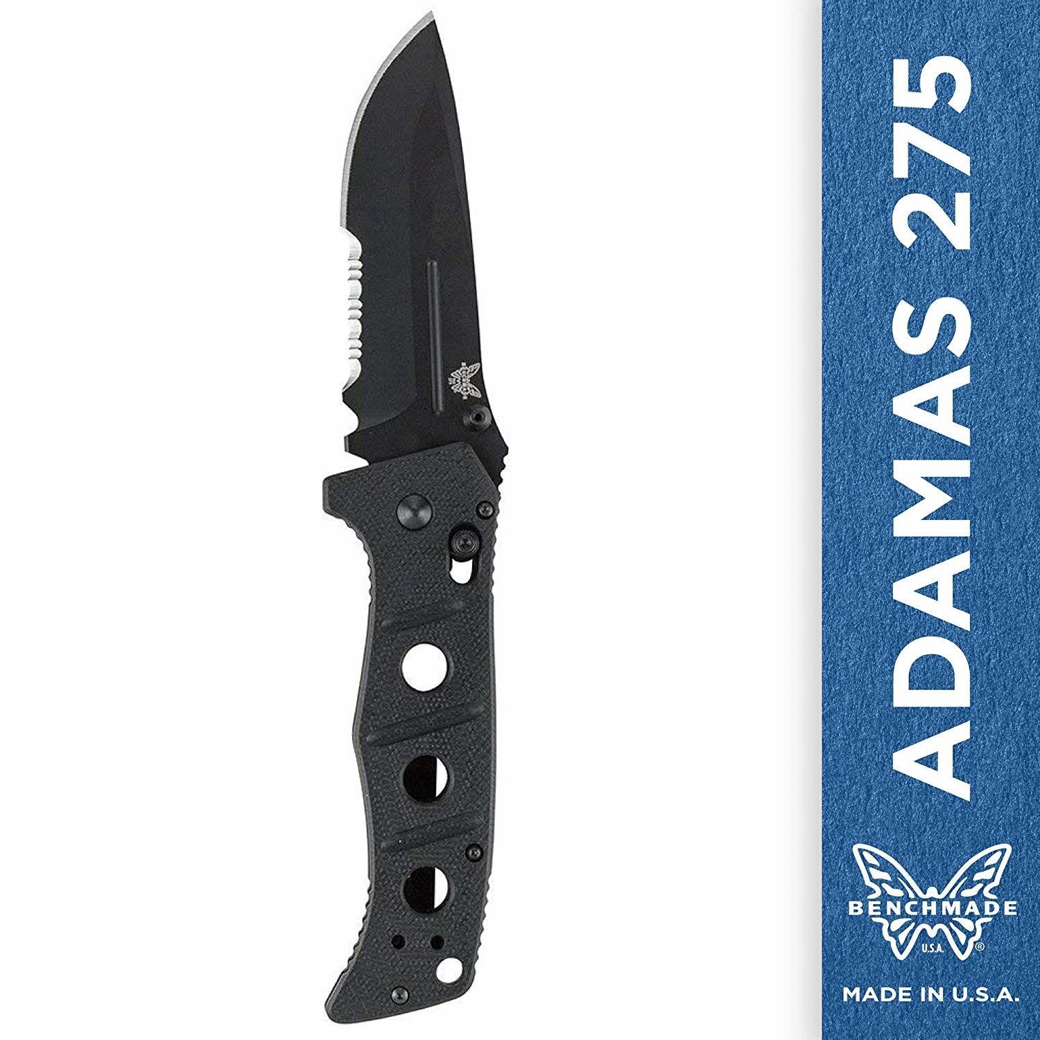 Benchmade Adamas 3.82&quot; AXIS Lock Knife / Black Serrated / Black G10 ( Discontinued )