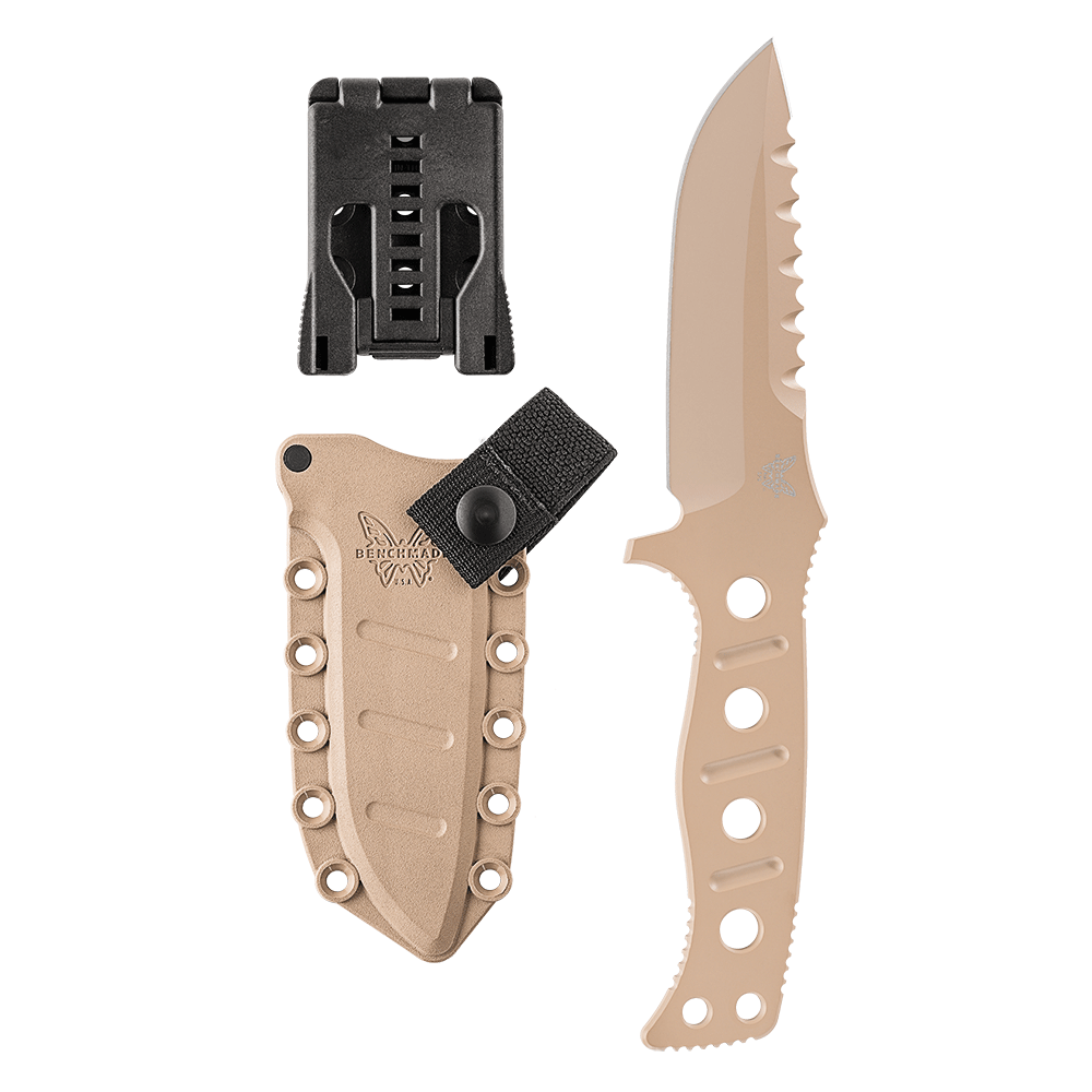 Benchmade Adamas 4.20&quot; Fixed Blade Knife / Sand / Sand Sheath ( Discontinued )