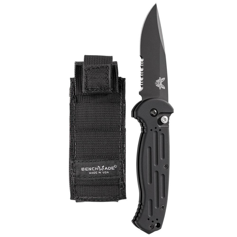 Benchmade AFO II 3.56&quot; Automatic Knife / Black Serrated / Black