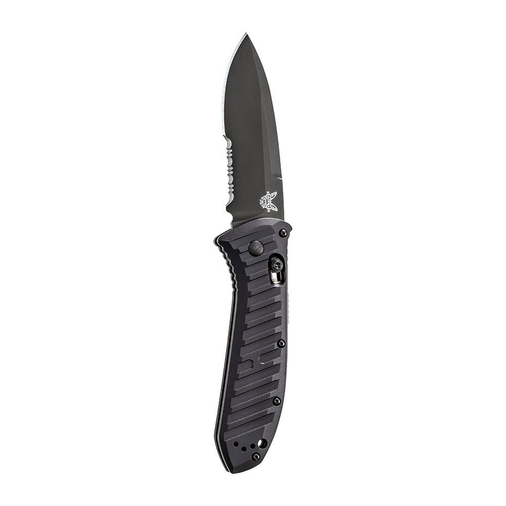 Benchmade Auto Presidio II 3.7&quot; Automatic AXIS Knife / Gray Serrated / Bronze