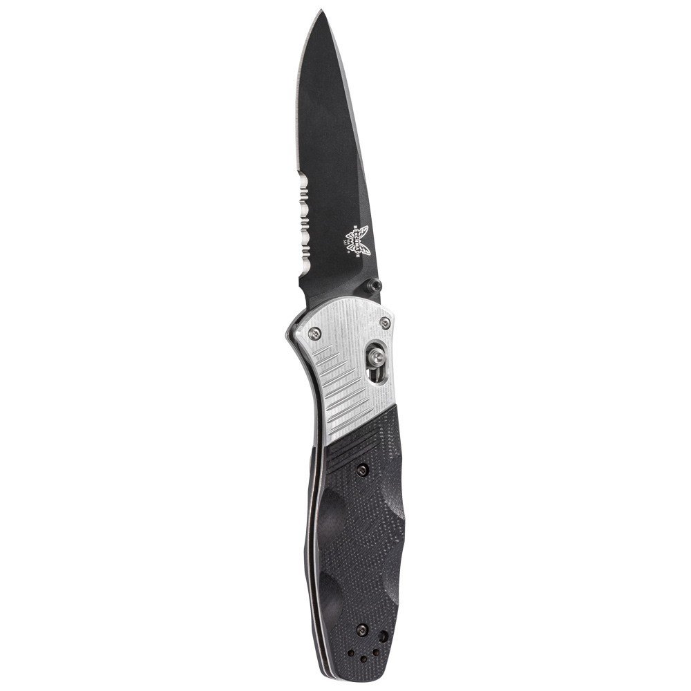 Benchmade Barrage 3.6&quot; AXIS-Assist Knife / Black Serrated / Black G10 / Aluminum (Discontinued)