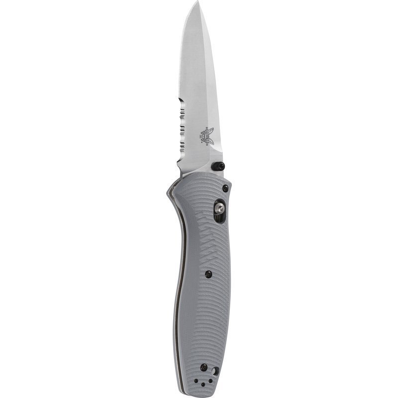 Benchmade Barrage 3.6&quot; AXIS-Assist Knife / Satin Serrated / Gray G10 (Discontinued)