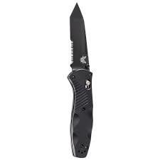 Benchmade Barrage Tanto 3.6&quot; AXIS-Assist Knife / Black Serrated / Black
