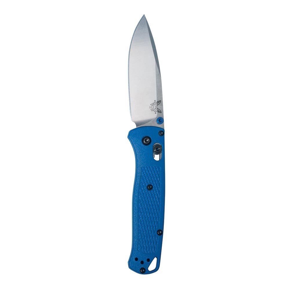 Benchmade Bugout 3.24&quot; AXIS Lock Knife / Blue Grivory / Satin / S30V