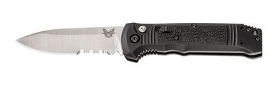 Benchmade Casbah 3.4" Automatic Knife / Satin Serrated / Black Grivory (Discontinued)