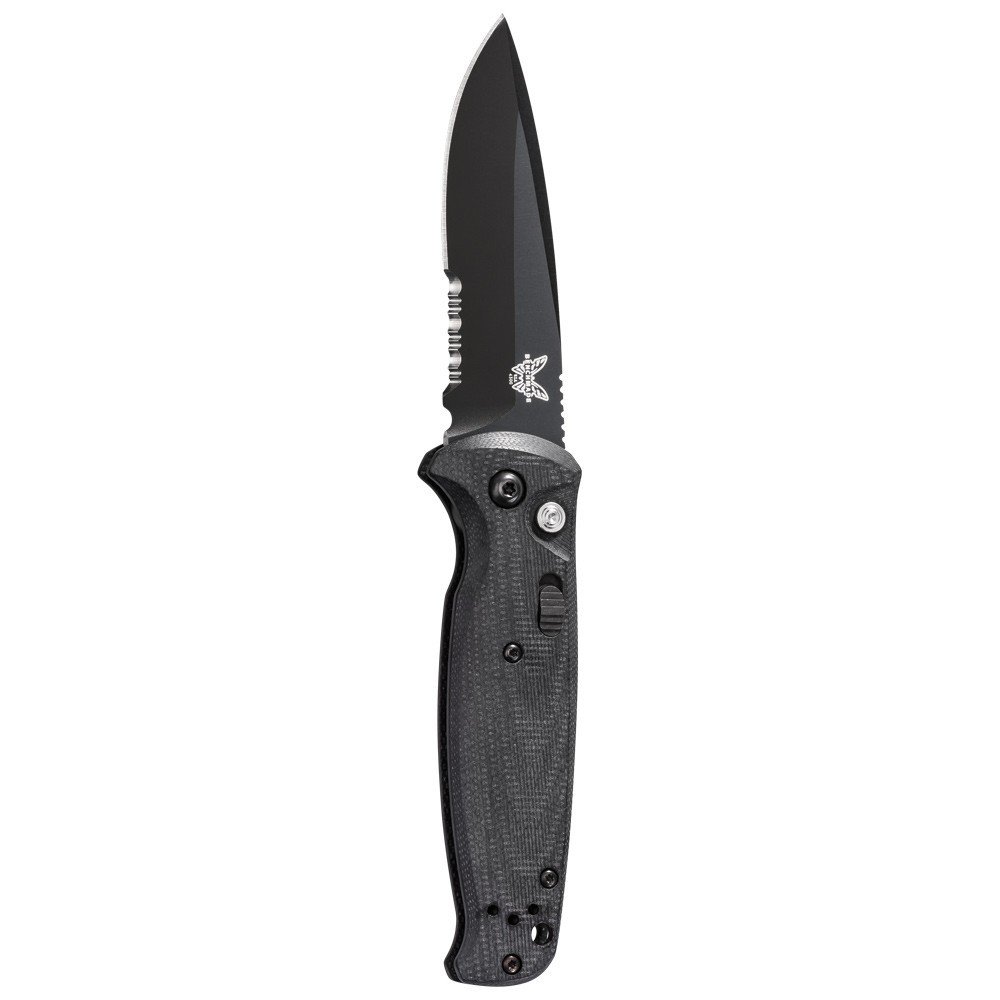 Benchmade CLA 3.4&quot; Drop Point Automatic Knife / Black Serrated / Black G10 ( Discontinued )