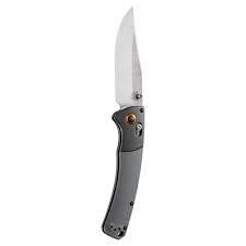 Benchmade Crooked River 4&quot; AXIS Lock Knife / Satin / Gray G10 (Discontinued)