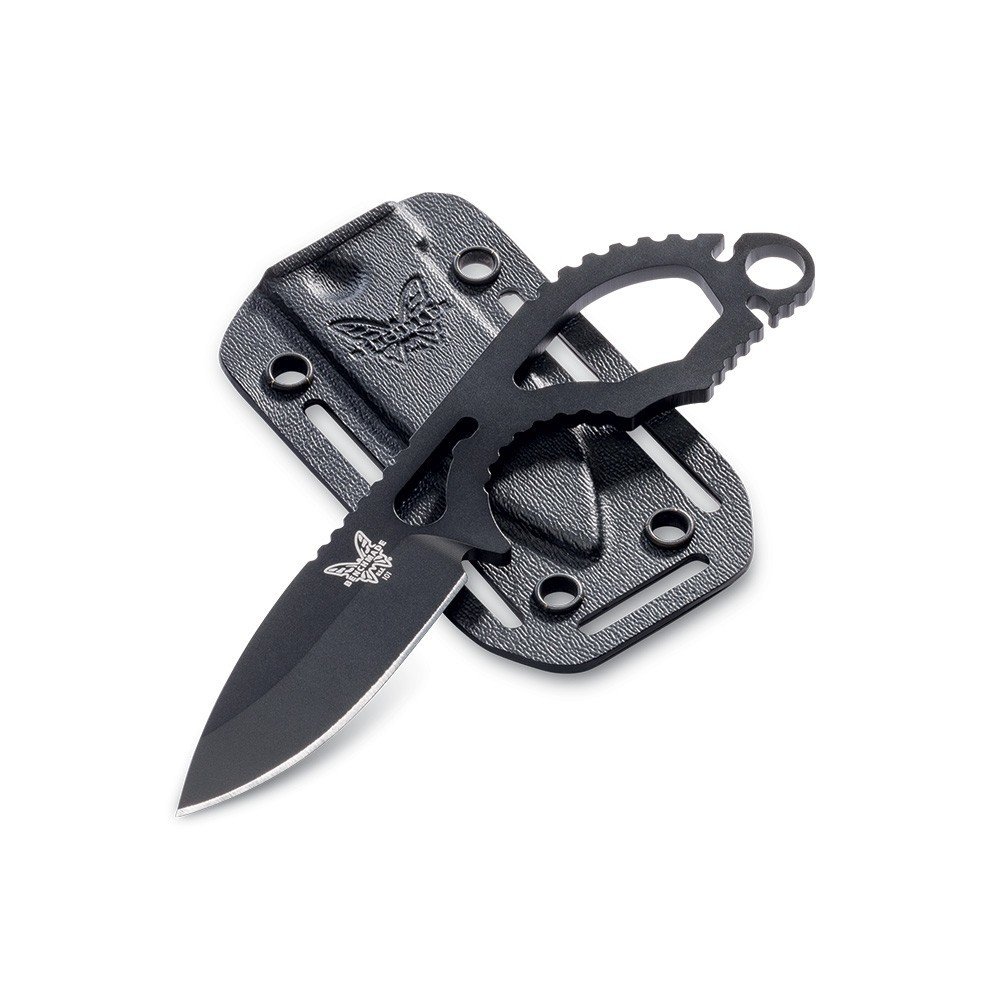 Benchmade Follow-Up 2.6&quot; Fixed Blade Knife / Black / Black ( Discontinued )