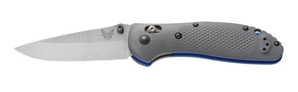 Benchmade Griptilian 3.45&quot; AXIS Lock Knife / Satin / Gray-Blue G10 / 20CV ( Discontinued )