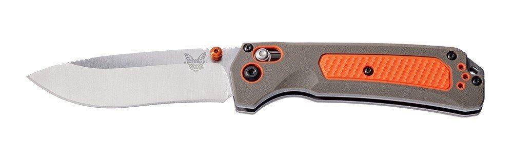 Benchmade Grizzly Ridge 3.5&quot; AXIS Lock Knife / Stonewash / Gray-Orange ( Discontinued )