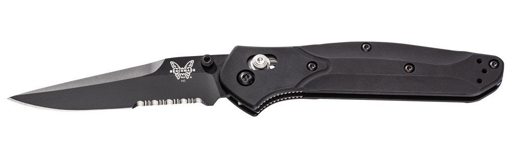 Benchmade Osborne 3.4&quot; AXIS Lock Knife / Black Serrated / Black (Discontinued)