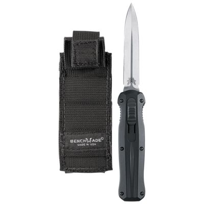 Benchmade Pagan 3.96" D/A OTF Automatic Knife / Stonewash / Black (Discontinued)