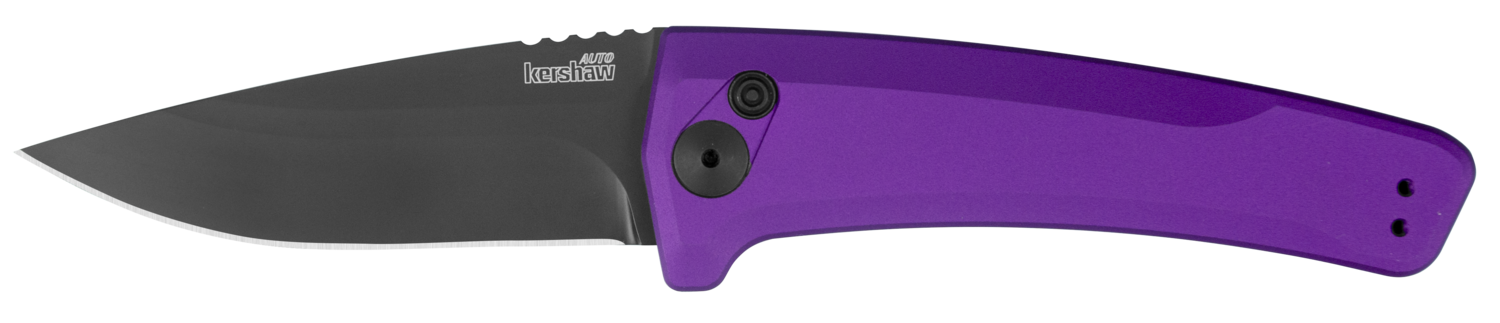 Kershaw Launch 3 3.4&quot; Automatic Knife, Purple Anodized Handle / Black DLC (DISCONTINUED)