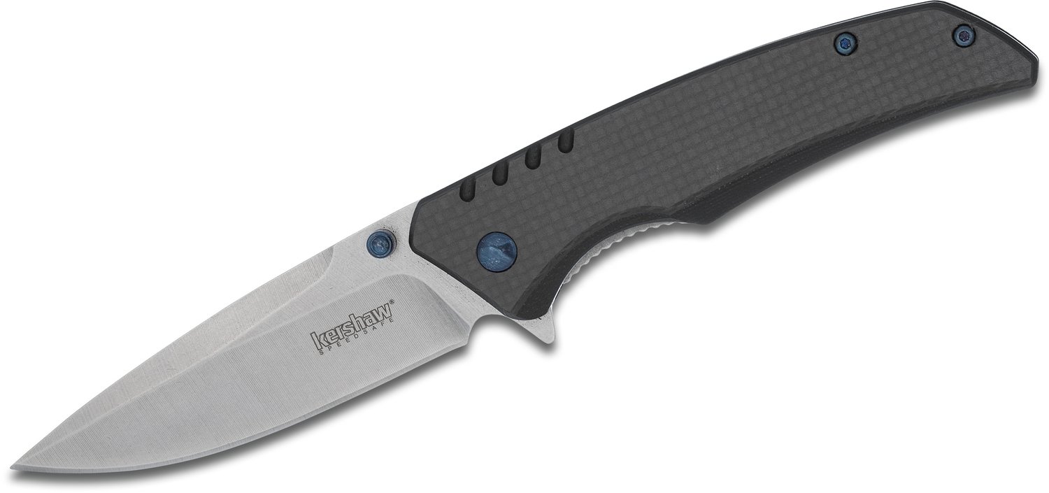 Kershaw Halogen 3.25&quot; Assisted Opening Knife, Stonewash / Black G-10 (DISCONTINUED)