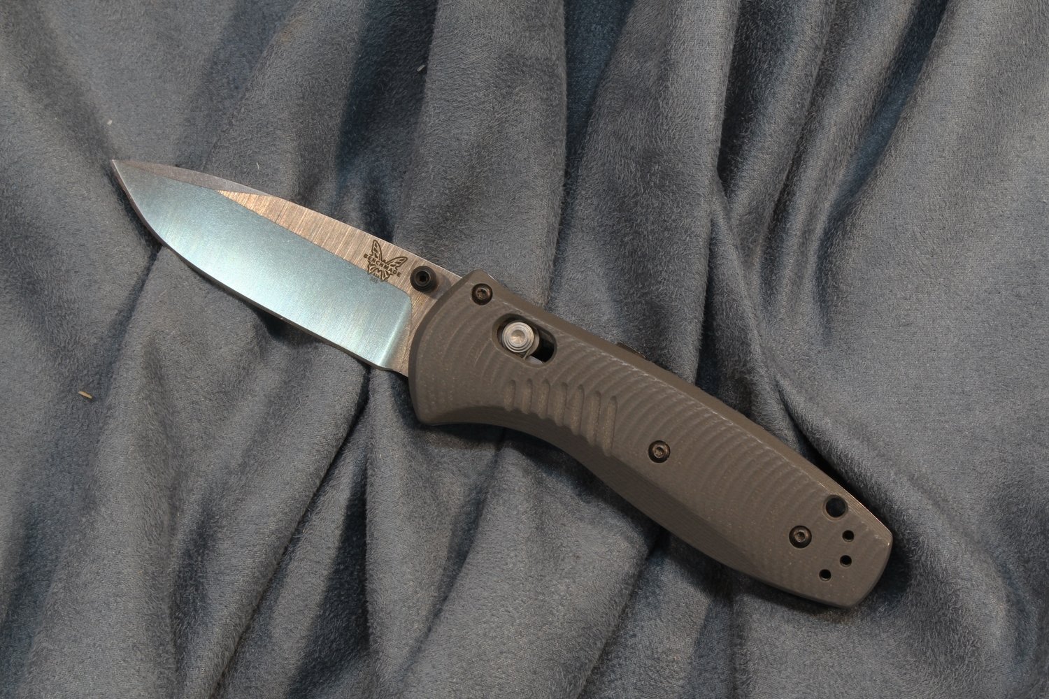 Benchmade Mini Barrage 2.91&quot; AXIS-Assist Knife / Satin / Gray G10 (Pre-Owned)