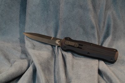 Benchmade Pagan 3.96" D/A OTF Automatic Knife / Black / Black (Prototype)