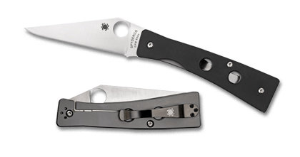 Spyderco Chokwe 3.75&quot;  Framelock Folding Knife, Black G-10 / Satin
