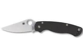 Spyderco Paramilitary 2 3.44&quot; Knife, Black G-10 / S45VN Satin Plain