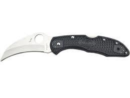 Spyderco Tasman Salt 2 2.8&quot; Lock Back Knife, Black FRN / Plain