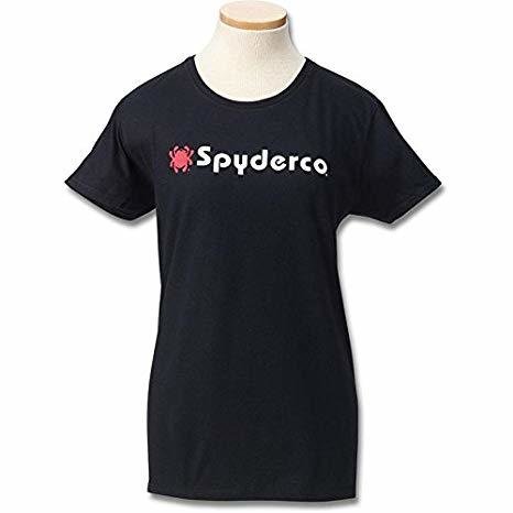 Spyderco T-Shirt Black/White Logo Womens Medium