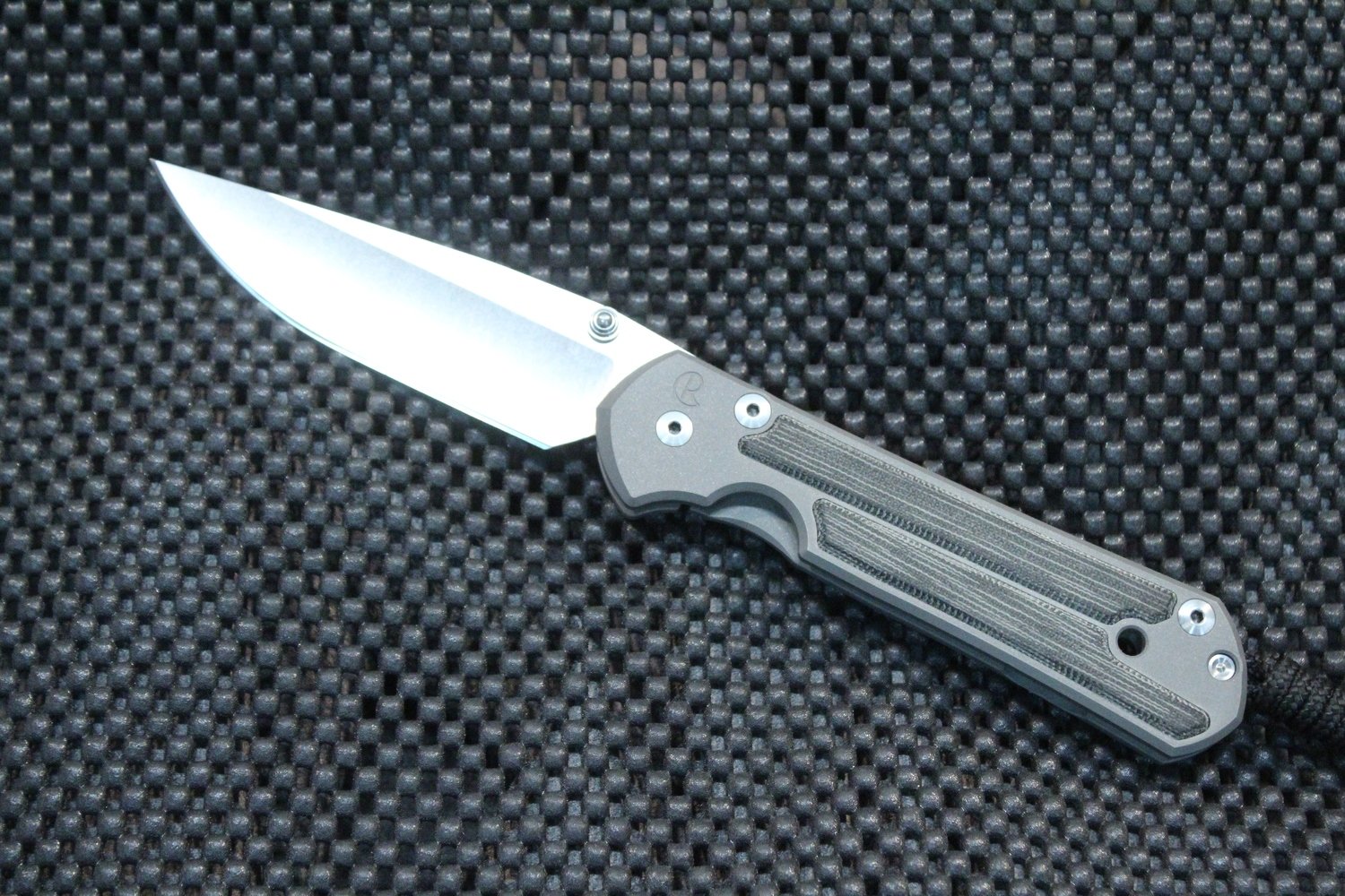 Chris Reeve Large Sebenza 21 3.625&quot; Folding Knife,  Stonewashed S35VN / Titanium Handles W/ Micarta Inlays ( Pre Owned)
