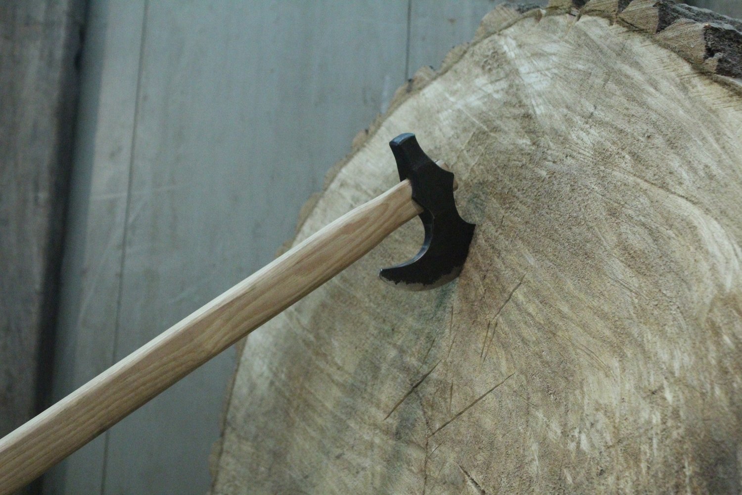 Mark Couch Hand Forged Tomahawk, 16.5&quot; Straight Hickory Handle