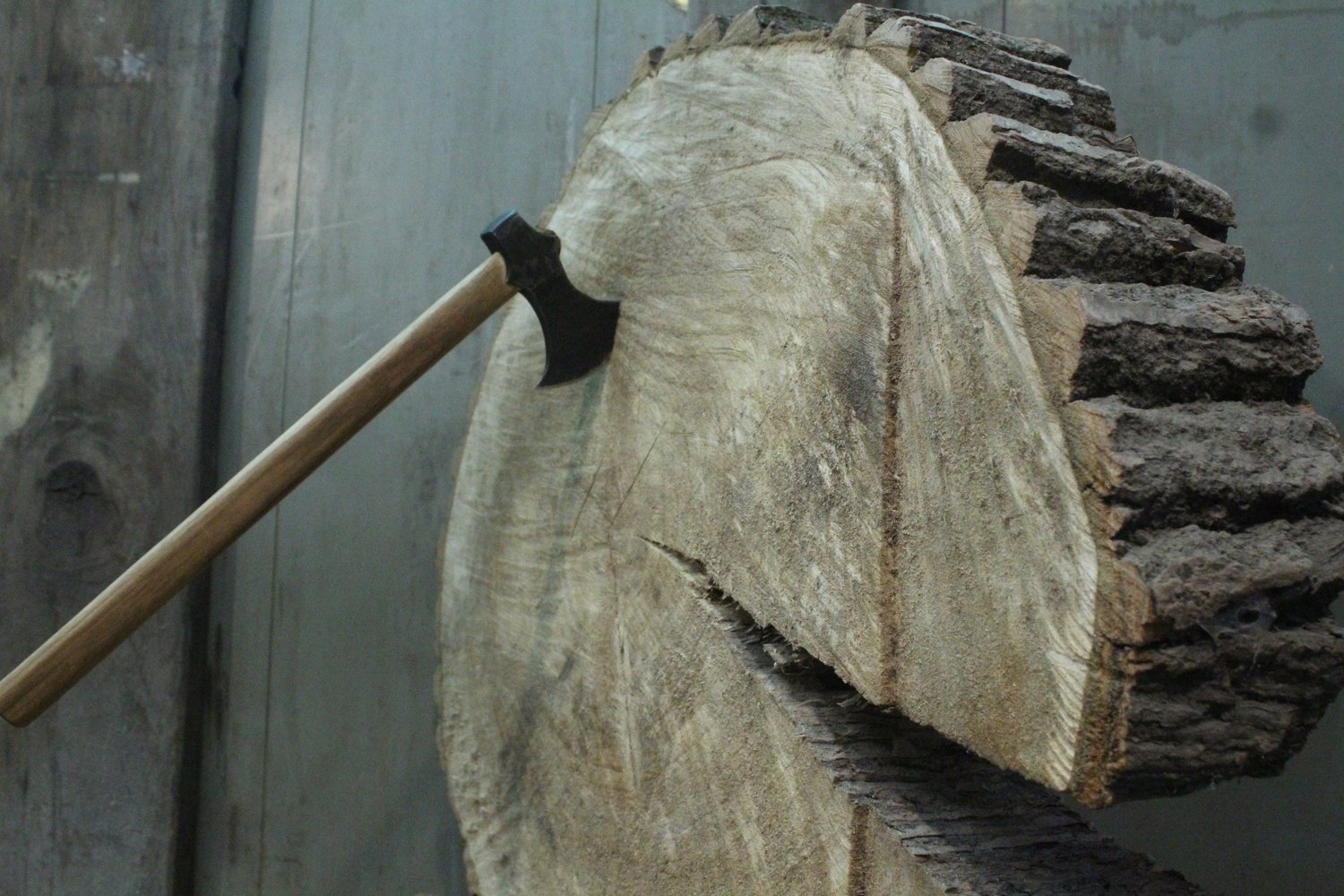 Mark Couch Hand Forged Tomahawk, 15.5&quot; Straight Hickory Handle