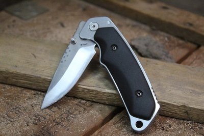 Buck Alpha Hunter 3.25&quot; Liner Lock Folding Knife, Black Rubber / Satin ( Pre Owned )