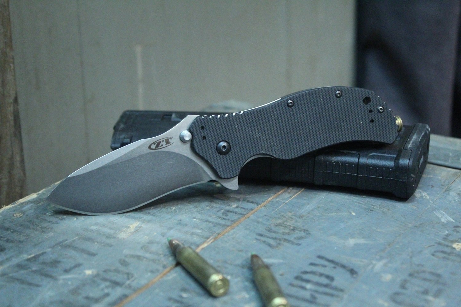 Zero Tolerance 0350 Ken Onion 3.25&quot; Assisted Opening Knife / Black G10 / Stonewash (Pre-Owned)
