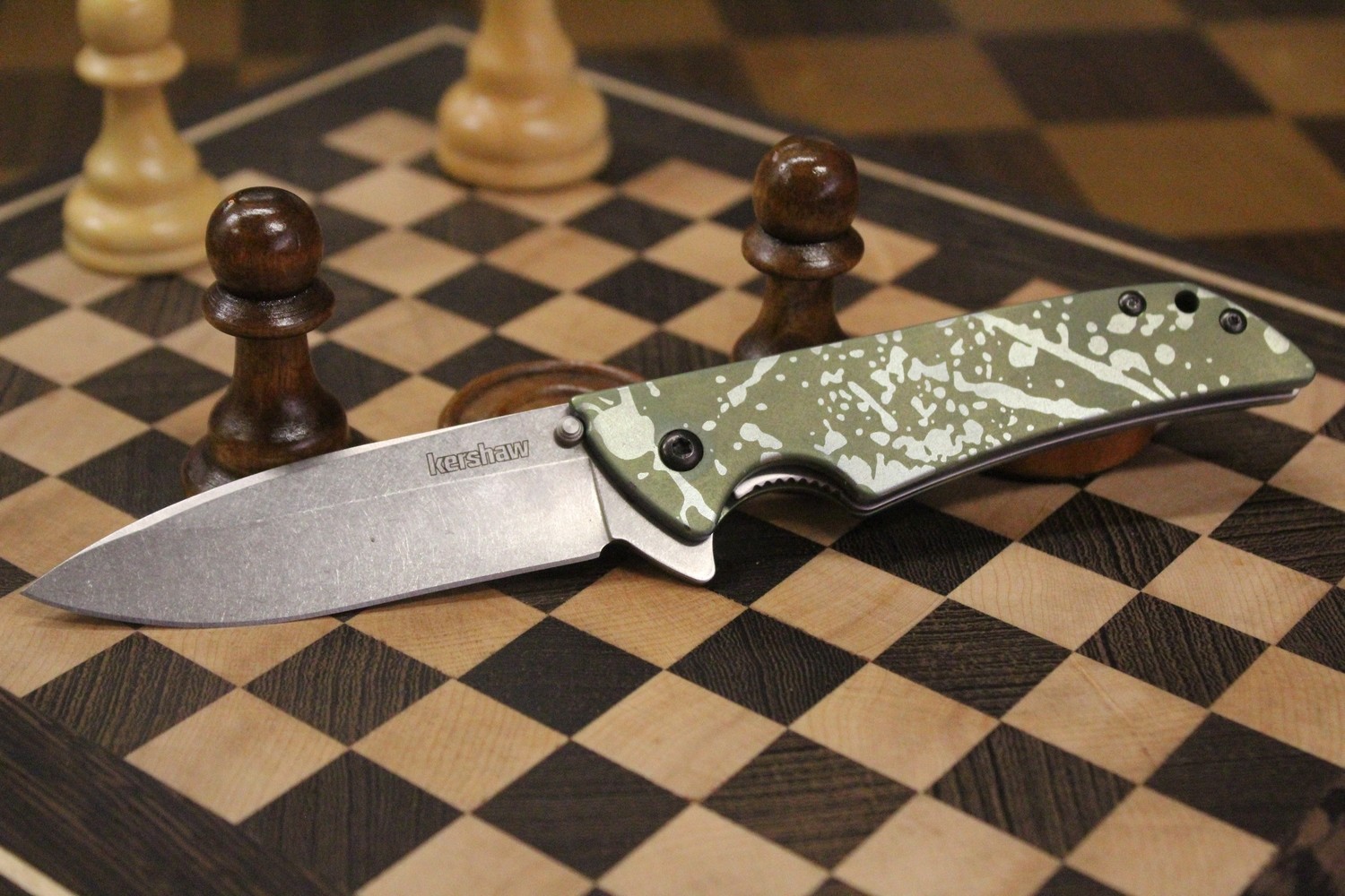 Kershaw Skyline 3.125&quot; Liner Lock Knife, Anodized Titanium / Stonewash
