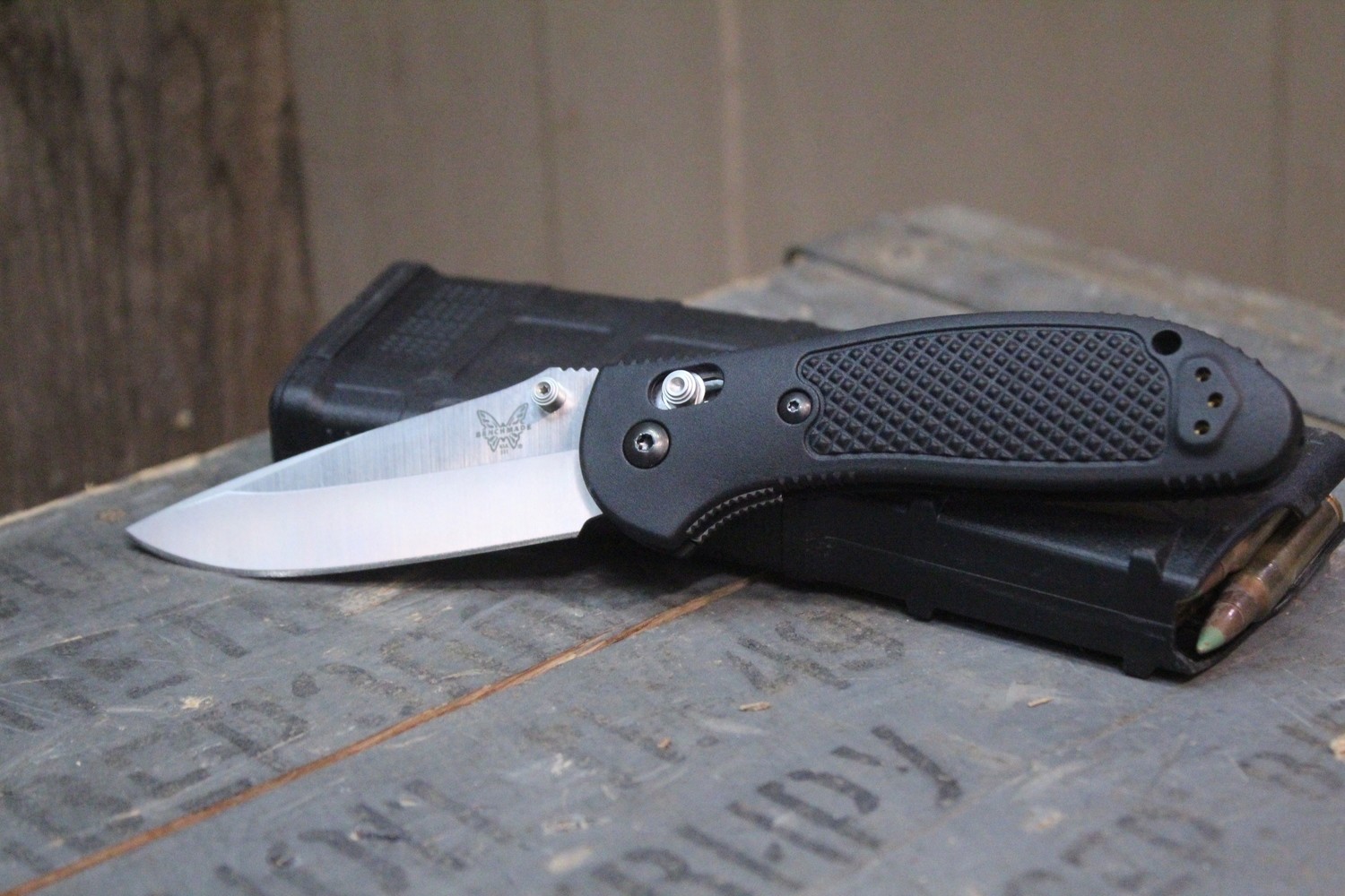 Benchmade Griptilian 3.45&quot; AXIS Lock Knife / Satin / Black (Pre-Owned)