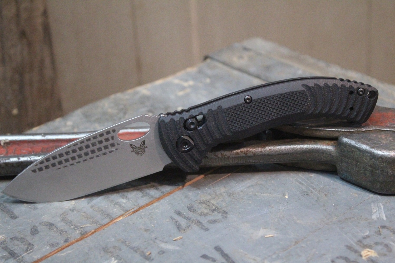 Benchmade Aileron 3.45&quot; AXIS Lock Knife / Black G10 / Satin (Discontinued)