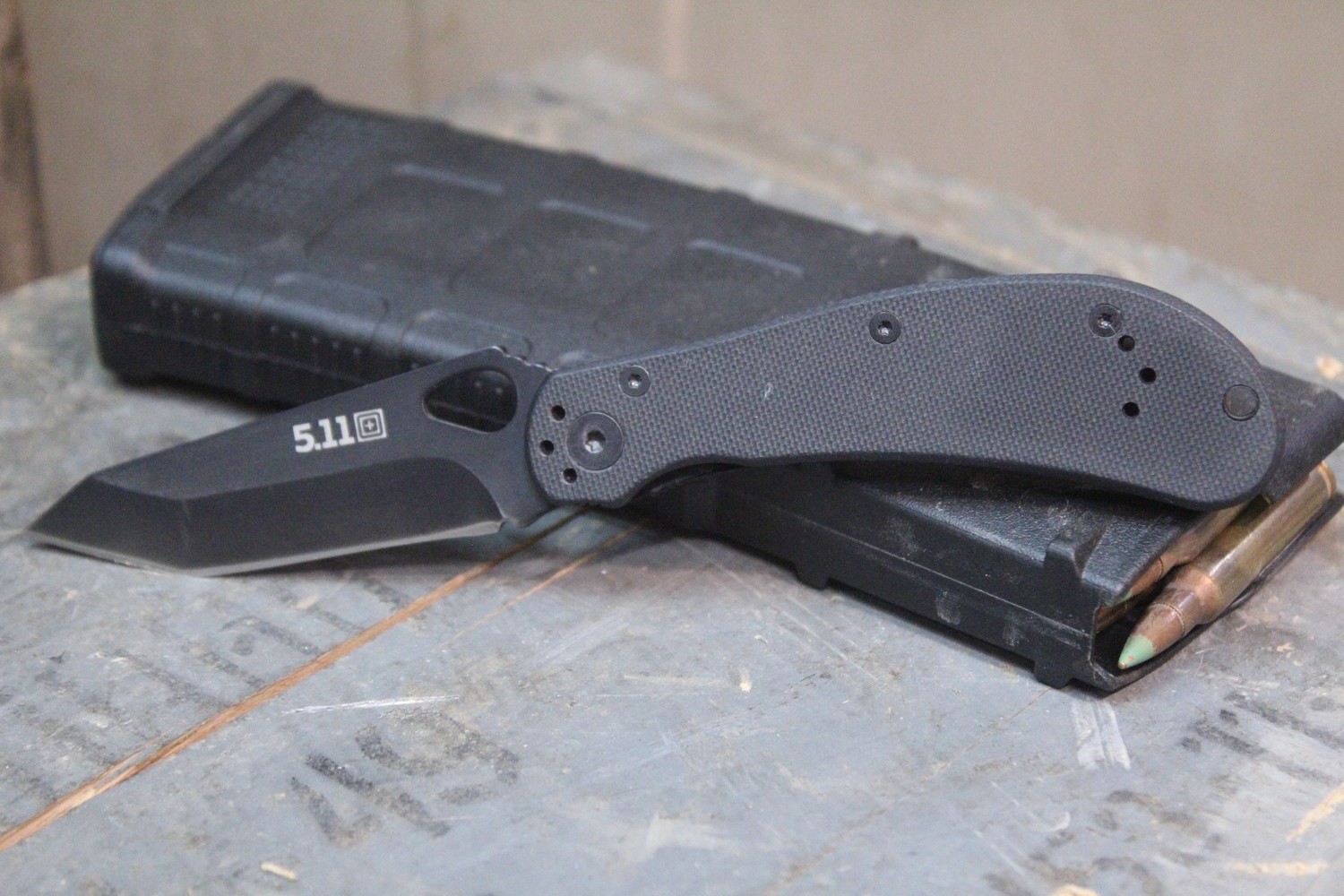 5.11 Tactical Scout 3.5&quot; Liner Lock Knife, Black G-10 /  Black ( Pre Owned )