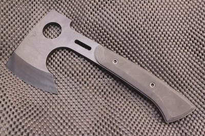 Medford Knife and Tool (MKT) 4.6" Bearded Hatchet, Black G-10 / Black PVD ( Pre Owned )
