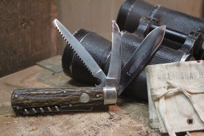 Puma Knives Universal 945 Hunting Multi-tool, Stag / Solingen Steel -  CIR. 1960-70S ( Pre Owned )