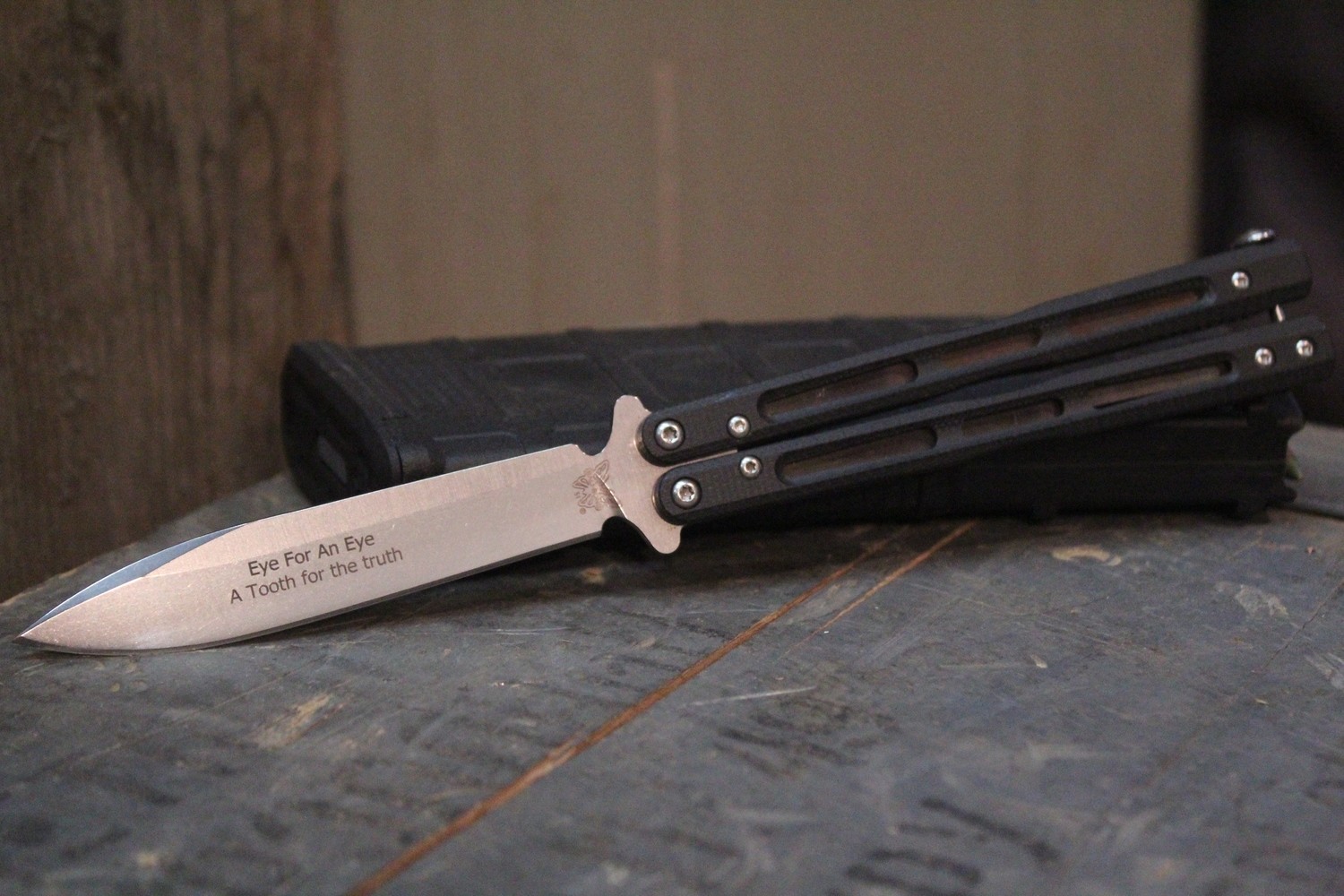 Benchmade Morpho 4.25&quot; Balisong Butterfly Knife / Satin / G10 Handle (Pre-Owned)