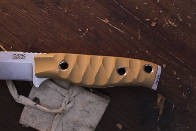 3DK MAK 4" Fixed Drop Point, M390 Blade / Desert Tan G10 handle