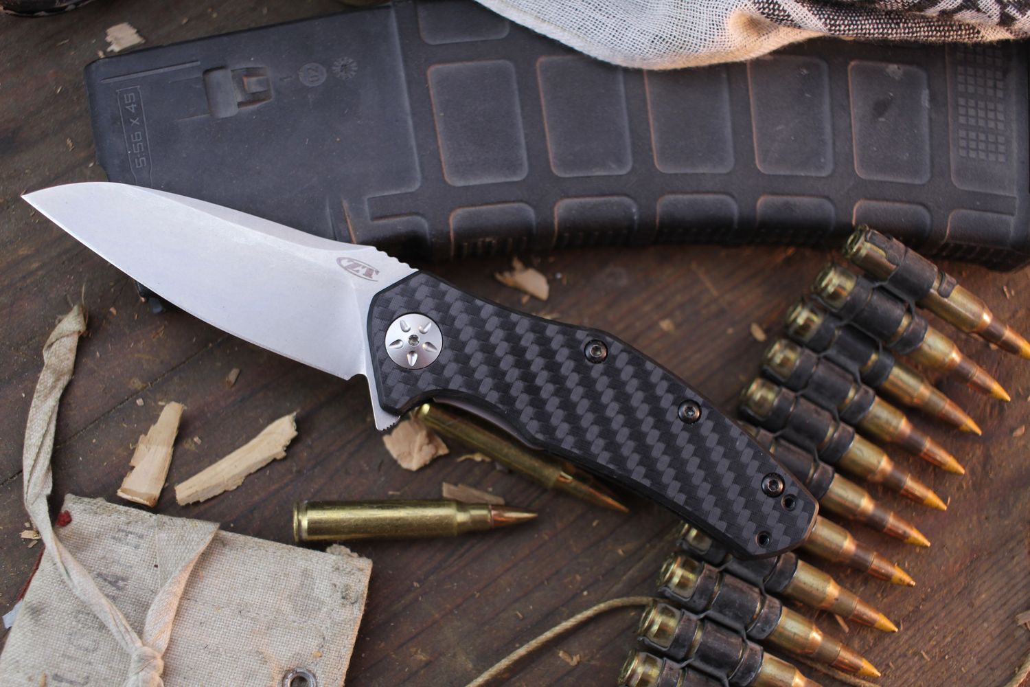 Zero Tolerance 0770CF 3.25" Assisted Linerlock Flipper / Carbon Fiber / Stonewash S35VN ( Pre Owned )