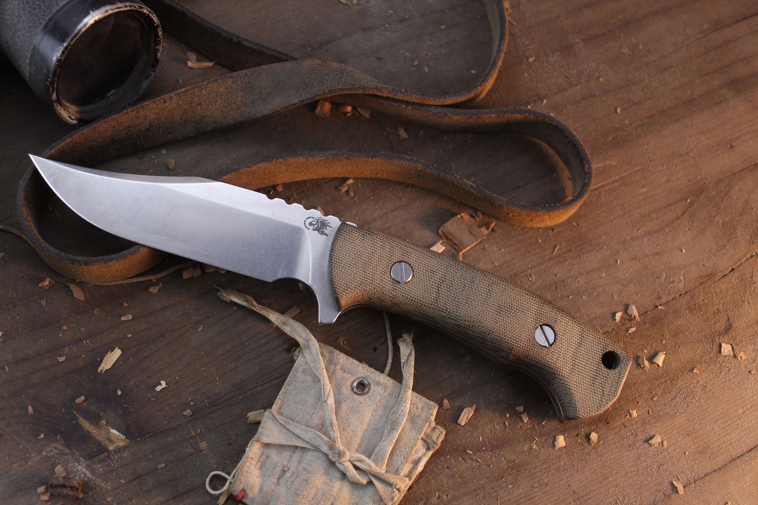 Hinderer The Ranch 5.25" Fixed Blade / Black Micarta / Stonewashed 3V ( Pre Owned )