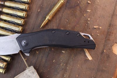 Zero Tolerance 0357 3.25" Assisted Linerlock Flipper / Black G-10 / Acid Washed 20CV ( Pre Owned )